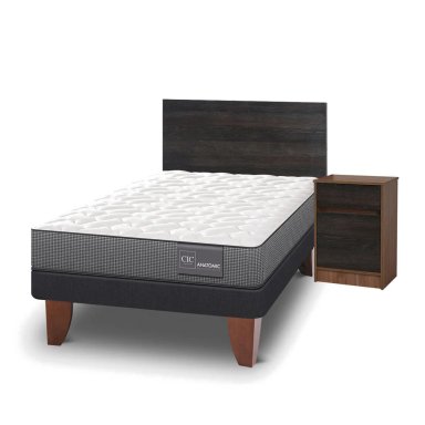 JUEGO DE DORMITORIO CIC CAMA EUROPEA ANATOMIC 1.5 PLAZAS + SET ESPRESSO - 2