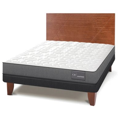 JUEGO DE DORMITORIO CIC CAMA EUROPEA ANATOMIC BN 2 PLAZAS + RESPALDO VILLARRICA - 2