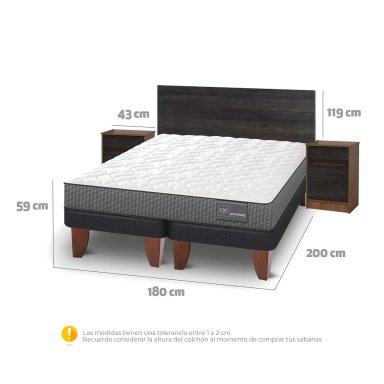 JUEGO DE DORMITORIO CIC CAMA EUROPEA ANATOMIC KING + SET ESPRESSO - 3