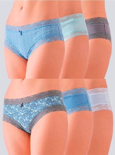 6 PACK CALZÓN MUJER FLORES 25253 - 1