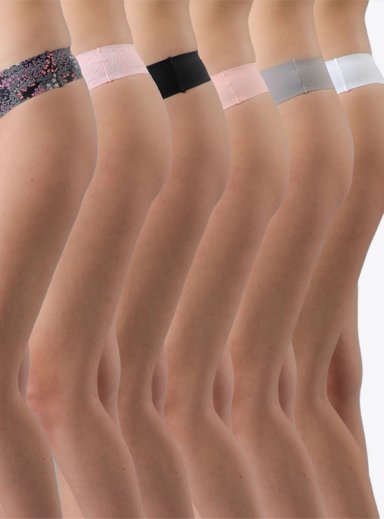 6 PACK COLALESS MUJER FLORES 25255 - 1