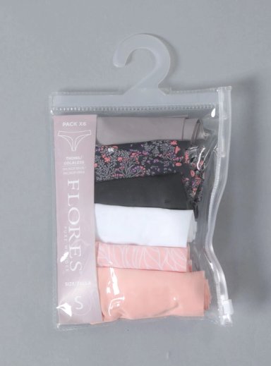 6 PACK COLALESS MUJER FLORES 25255 - 2