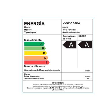 COCINA A GAS MIDEA MCG-5QPI30NS 5 PLATOS GRILL GRIS - 14