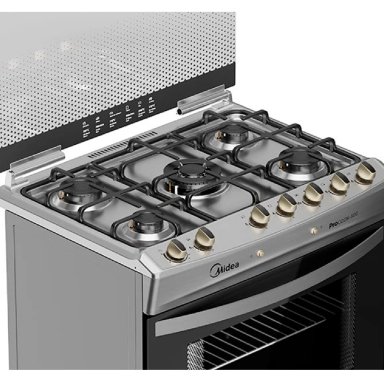 COCINA A GAS MIDEA MCG-5QPI30NS 5 PLATOS GRILL GRIS - 9