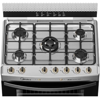 COCINA A GAS MIDEA MCG-5QPI30NS 5 PLATOS GRILL GRIS - 10