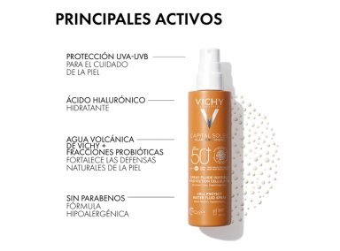 PROTECTOR SOLAR CORPORAL VICHY CAPITAL SOLEIL CELL PROTECT WATER FLUID SPRAY SPF 50+ 200 ML - 3