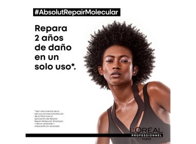 SHAMPOO L'ORÉAL PROFESSIONNEL SIN SULFATOS REPARACIÓN MOLECULAR PROFUNDA CABELLO DAÑADO ABSOLUT 300 ML - 2