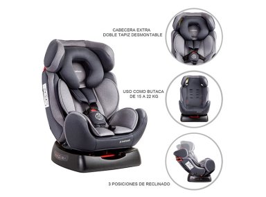 SILLA DE AUTO BEBE CONVERTIBLE ORBIT LX GRIS BEBESIT - 7
