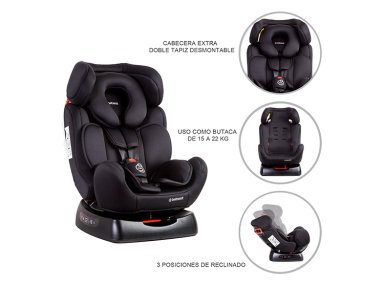 SILLA DE AUTO BEBE CONVERTIBLE ORBIT LX NEGRO BEBESIT - 8