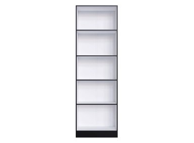 ESTANTE BE DESIGN PRANA MULTIUSO 5 REPISAS NEGRO MDP 2 PUERTAS - 2
