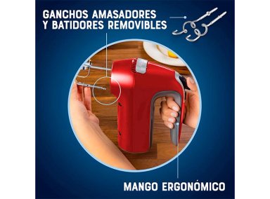 BATIDORA DE MANO OSTER FPSTHM360R-052 7 VELOCIDADES + FUNCIÓN TURBO - 8