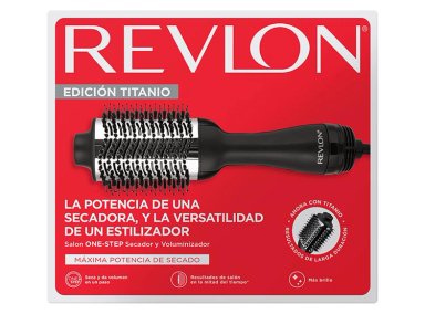 CEPILLO SECADOR DE PELO REVLON ONESTEP TITANIO RVDR5222TLA 800 W - 4