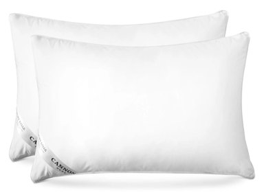 SET 2 ALMOHADAS CANNON FIBER BALL 90 X 50 CM ALGODÓN BLANCO - 2