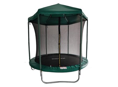 CAMA ELASTICA KIDSCOOL CON TECHO VERDE 243CM - 4