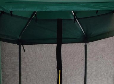 CAMA ELASTICA KIDSCOOL CON TECHO VERDE 243CM - 9
