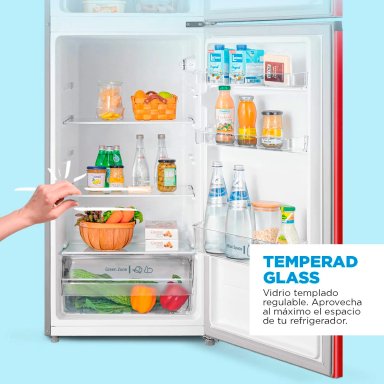 REFRIGERADOR TOP FREEZER MIDEA MDRT294FGE13 207L FRÍO DIRECTO ROJO - 7