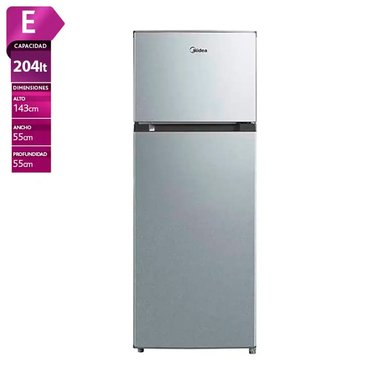 REFRIGERADOR TOP FREEZER MIDEA MDRT294FGE50 204L FRIO DIRECTO GRIS - 1
