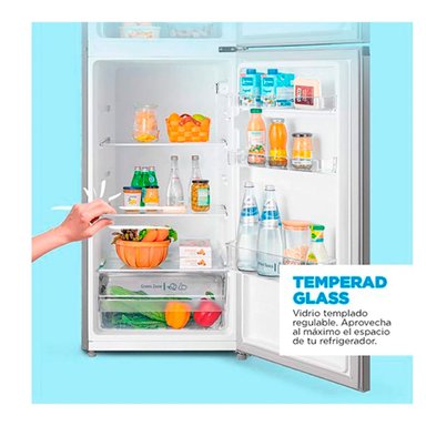 REFRIGERADOR TOP FREEZER MIDEA MDRT294FGE50 204L FRIO DIRECTO GRIS - 7