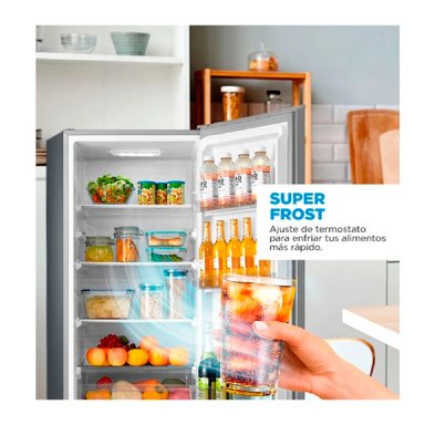 REFRIGERADOR BOTTOM FREEZER MIDEA MDRB369FGE50 262L FRIO DIRECTO PLATA - 7