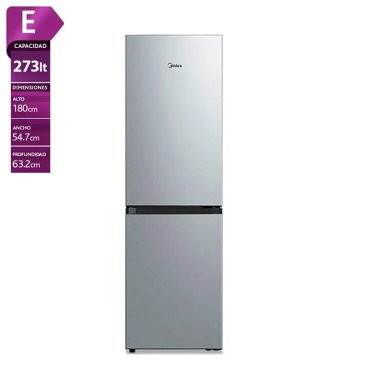REFRIGERADOR BOTTOM FREEZER MIDEA BTM MDRB379FGF50 NO FROST 273L GRIS - 1