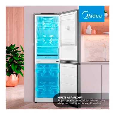 REFRIGERADOR BOTTOM FREEZER MIDEA BTM MDRB379FGF50 NO FROST 273L GRIS - 5