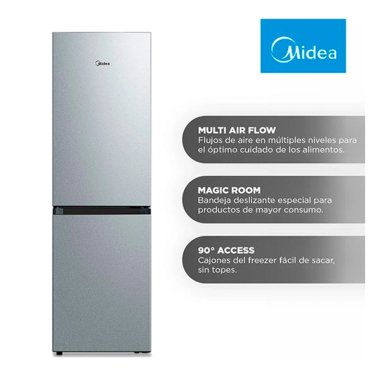 REFRIGERADOR BOTTOM FREEZER MIDEA BTM MDRB379FGF50 NO FROST 273L GRIS - 8