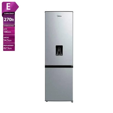 REFRIGERADOR BOTTOM FREEZER MIDEA MDRB380FGE50 270L NO FROST GRIS - 1