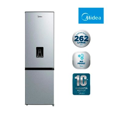 REFRIGERADOR BOTTOM FREEZER MIDEA MDRB380FGE50 270L NO FROST GRIS - 2