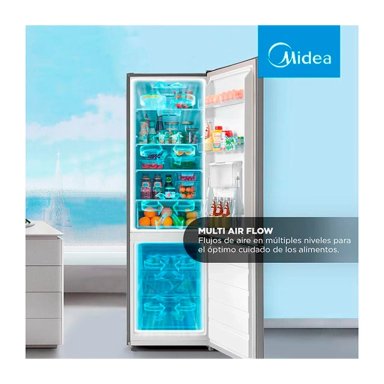 REFRIGERADOR BOTTOM FREEZER MIDEA MDRB380FGE50 270L NO FROST GRIS - 5