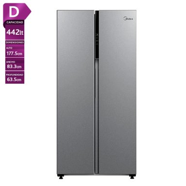 REFRIGERADOR SIDE BY SIDE MIDEA MDRS619FGE50 460L NO FROST GRIS - 1