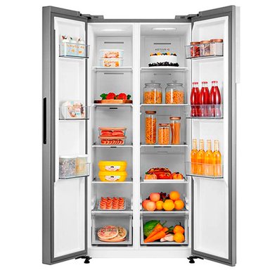 REFRIGERADOR SIDE BY SIDE MIDEA MDRS619FGE50 460L NO FROST GRIS - 4