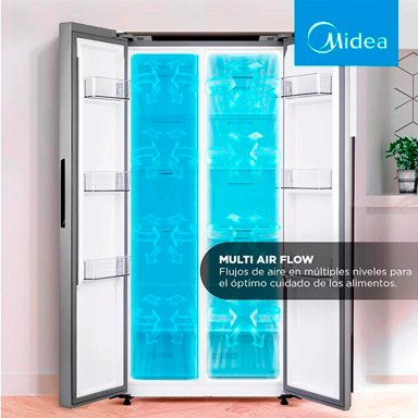 REFRIGERADOR SIDE BY SIDE MIDEA MDRS619FGE50 460L NO FROST GRIS - 5
