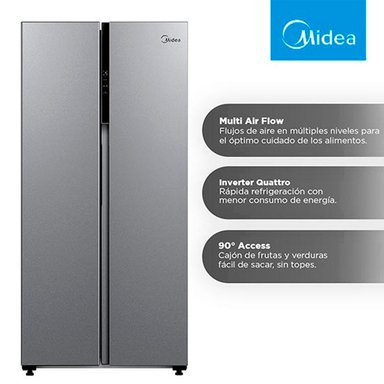 REFRIGERADOR SIDE BY SIDE MIDEA MDRS619FGE50 460L NO FROST GRIS - 8