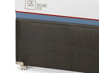 JUEGO DE DORMITORIO CIC CAMA DIVAN EXCELLENCE PLUS 1.5 PLAZAS NEGRO + RESPALDO VILLARRICA GRIS - 4