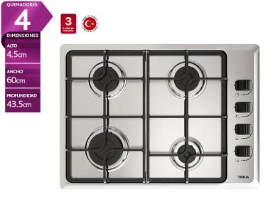 ENCIMERA GAS NATURAL TEKA 4 PLATOS HLX 540 NAT - 1