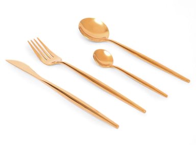 SET CUBIERTOS MAISON LINETT DORADO 24 PIEZAS - 1