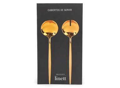 SET CUBIERTOS MAISON LINETT DORADO SERVIR 2 PIEZAS - 3