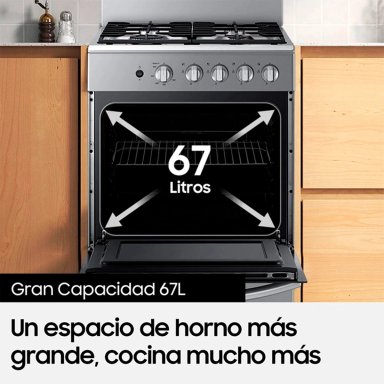COCINA A GAS SAMSUNG 4 PLATOS NX24BG45411VZS NEGRO - 6