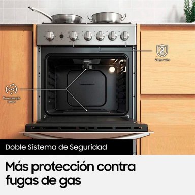 COCINA A GAS SAMSUNG 4 PLATOS NX24BG45411VZS NEGRO - 8