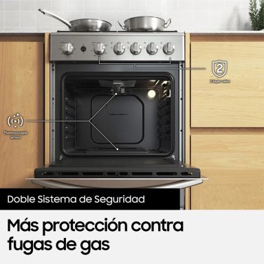 COCINA A GAS SAMSUNG NX24BG57413S 4 PLATOS GRIS - 8