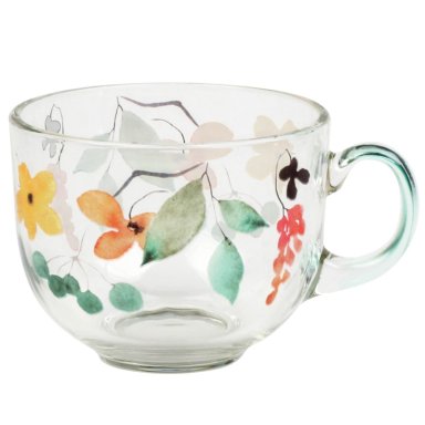 SET MUGS RIPLEY HOME FLORES VIDRIO X2 - 2