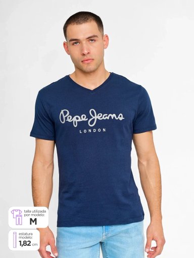 POLERA HOMBRE PEPE JEANS MANGA CORTA CUELLO V - 1