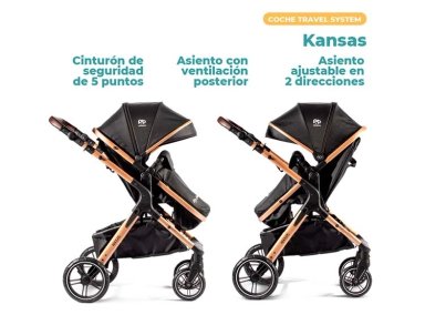 COCHE TRAVEL SYSTEM PIKABOO KANSAS NEGRO - 2