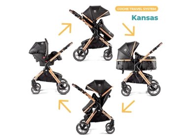 COCHE TRAVEL SYSTEM PIKABOO KANSAS NEGRO - 5