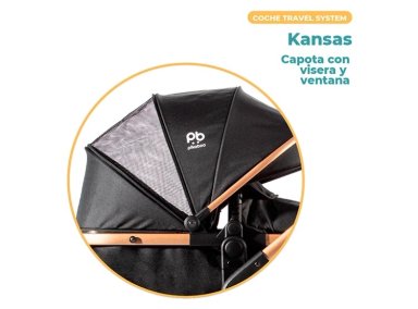 COCHE TRAVEL SYSTEM PIKABOO KANSAS NEGRO - 7