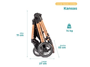 COCHE TRAVEL SYSTEM PIKABOO KANSAS NEGRO - 9
