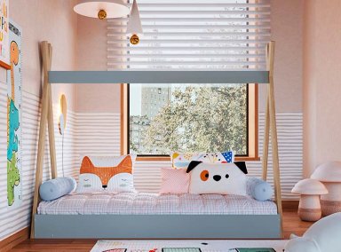 CAMA TRANSICIÓN INFANTIL KIDSCOOL MONTESSORI AZUL - 4