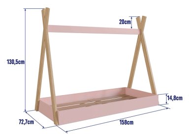CAMA TRANSICIÓN INFANTIL KIDSCOOL CCM001ITRS ROSADO - 2