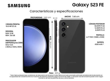 CELULAR SAMSUNG GALAXY S23 FE 256 GB 8 GB RAM 10MP 6.4" - 10