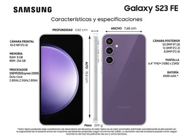CELULAR SAMSUNG GALAXY S23 FE 256 GB 8 GB RAM 10MP 6.4" - 10